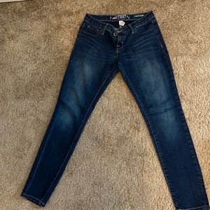 Skin Tight Refuse Denim Jean Leggings Size 4 Dark Wash Skinny Fit Like New